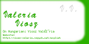 valeria viosz business card